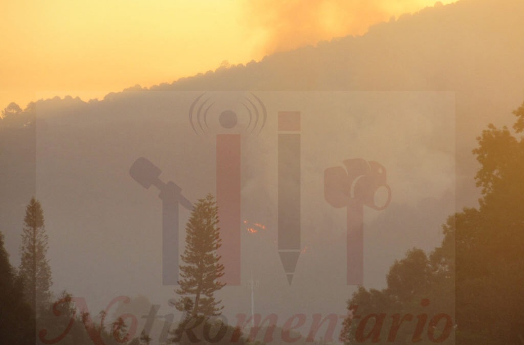 Se registra incendio en el cerro Colorado