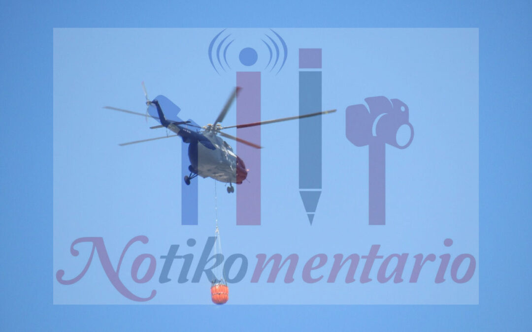 Arriba helicóptero para apoyar en incendio en la reserva del Parque Nacional