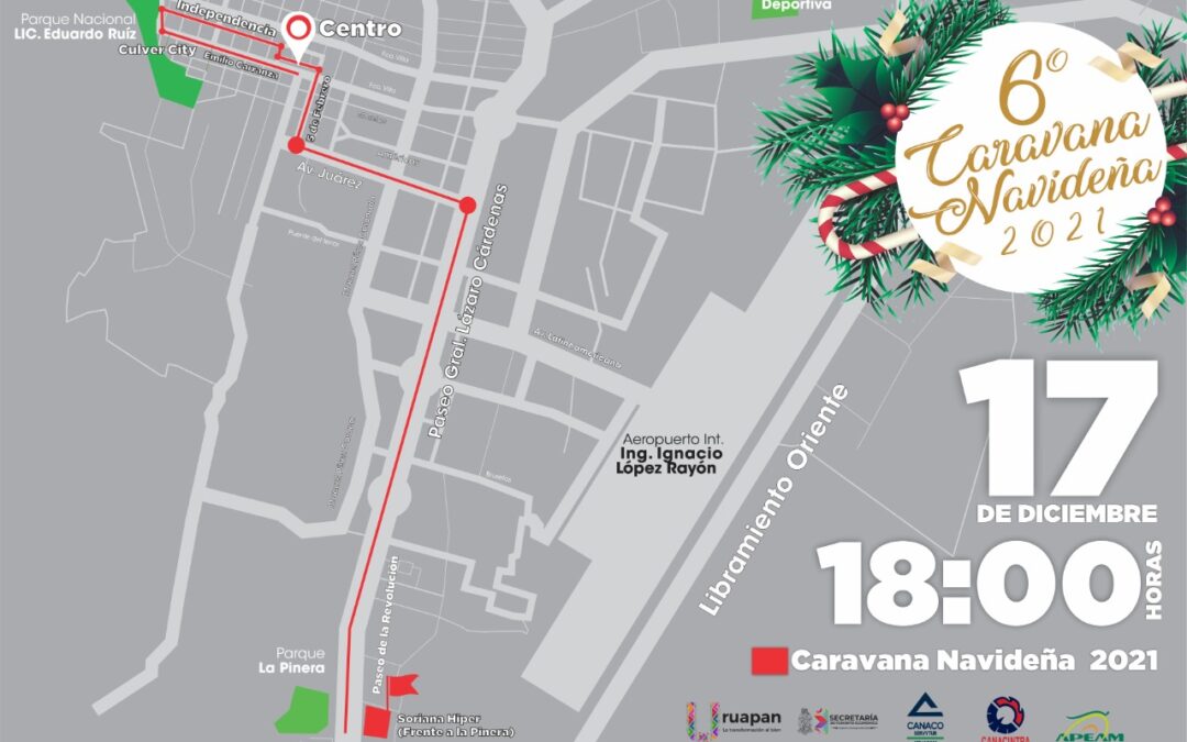 Todo listo para la Tradicional Caravana Navideña en Uruapan