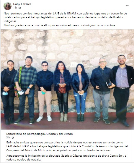 Diputada Gabriela Cázares viola la veda electoral
