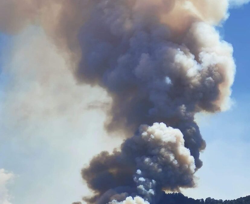 Se registra fuerte incendio forestal en Nahuatzen