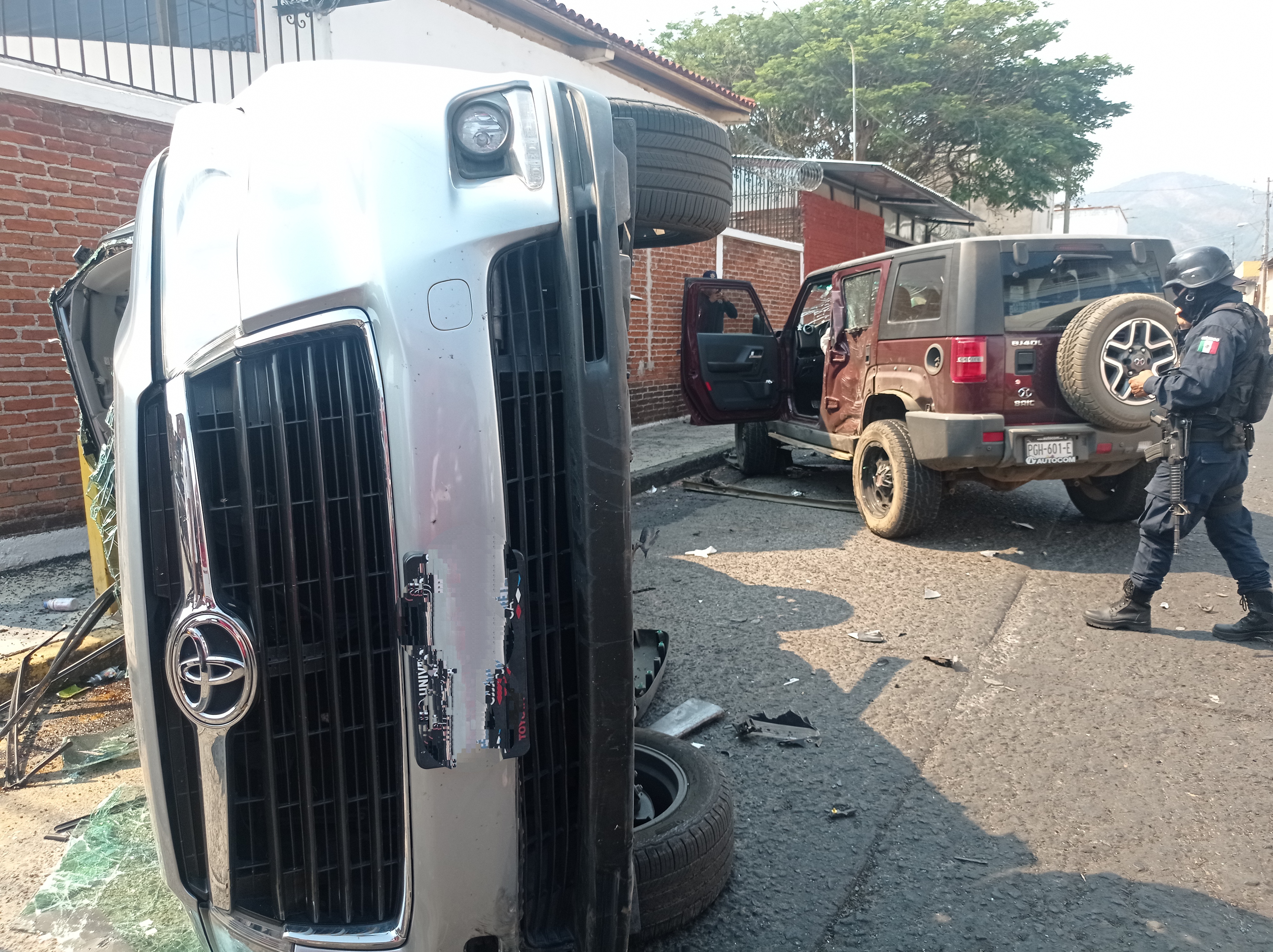 Choque y volcadura deja 4 lesionados en La Magdalena