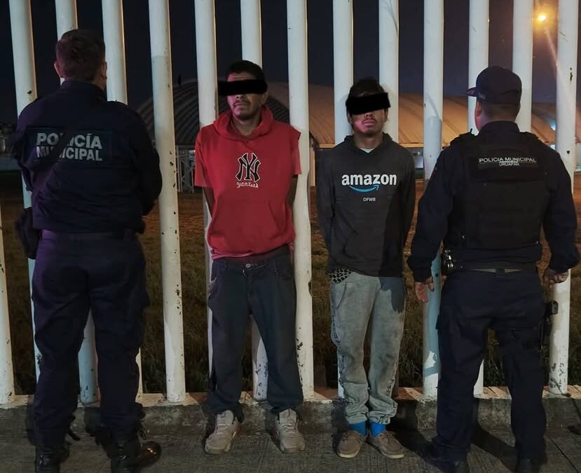 Detienen a dos presuntos ladrones de comercios