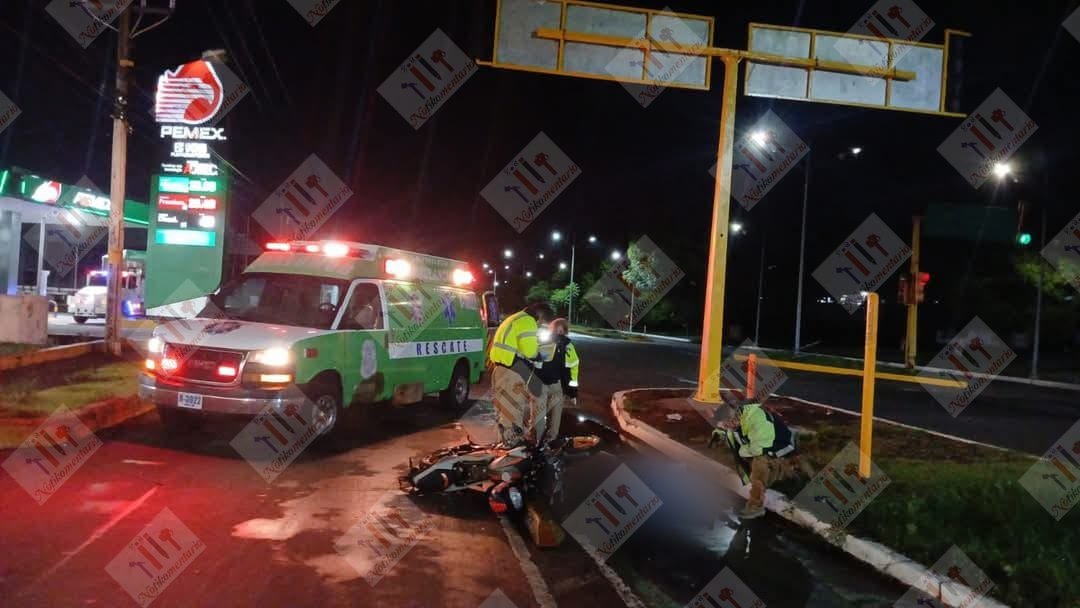 Muere motociclista al derrapar en el Boulevard Industrial