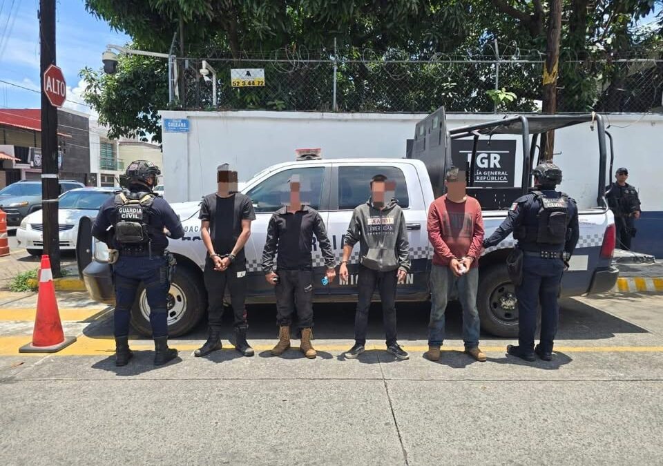 Detenidos en Uruapan 4 presuntos integrantes de célula delictiva