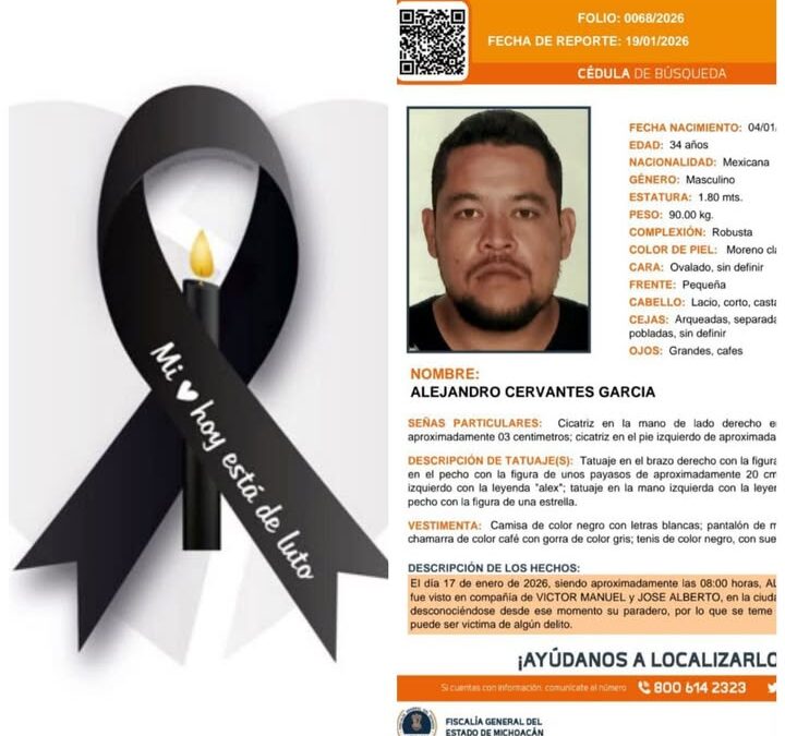 Localizan sin vida a tres de los cuatro uruapenses desaparecidos en Pátzcuaro