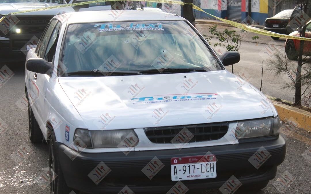 Taxista grave al ser baleado, en la Calzada Benito Juárez