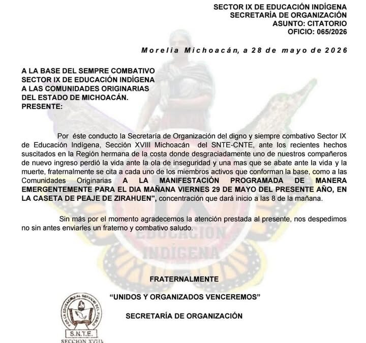 CNTE bloqueará la caseta de Zirahuen, policías ya los esperan